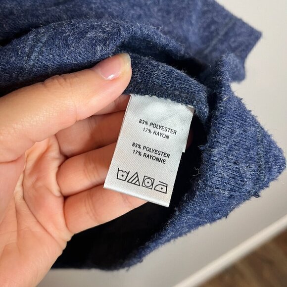 Nicoby navy blue henley sweater - Picture 4 of 5